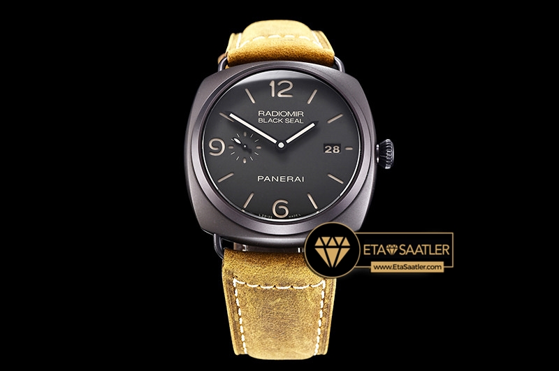 Panerai Radiomir Black Seal PAM505 Seramik Kasa Kahverengi Kordon ETA